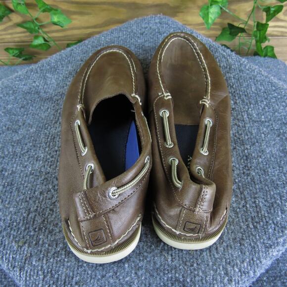 Sperry Men's Slip On Loafer Boat Shoe Brown Leather Sz 9 Medium Gently Used 2025 - Picture 4 of 7